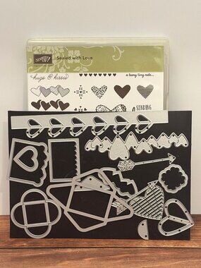BUNDLE STAMPIN UP 142815 SEALED WITH LOVE STAMP SET & 142752 LOVE NOTES FRAMELIT